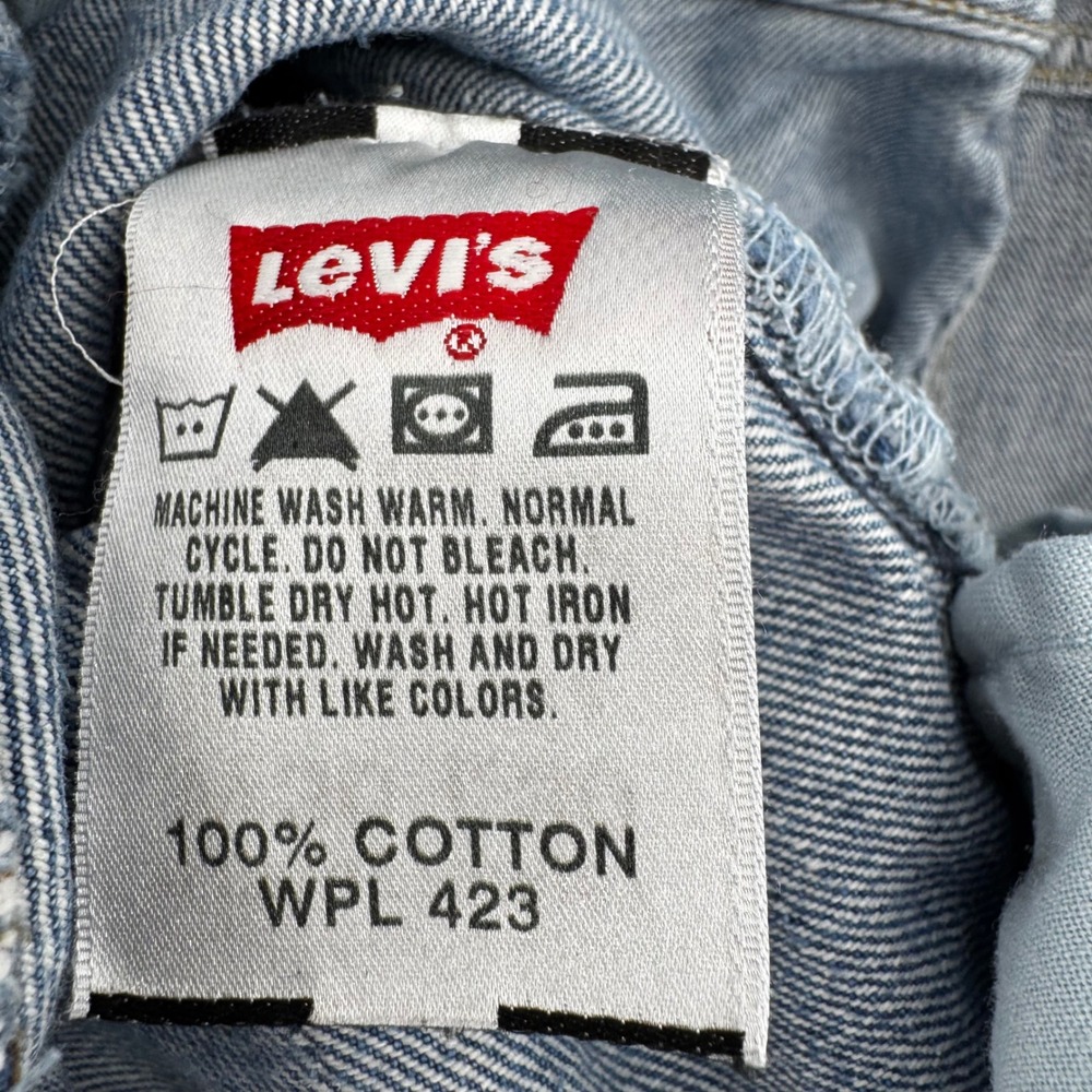 Levis 501 Original Fit Jeans Mens 30x30 (29x29) Blue Denim Button Fly Straight - Picture 11 of 16